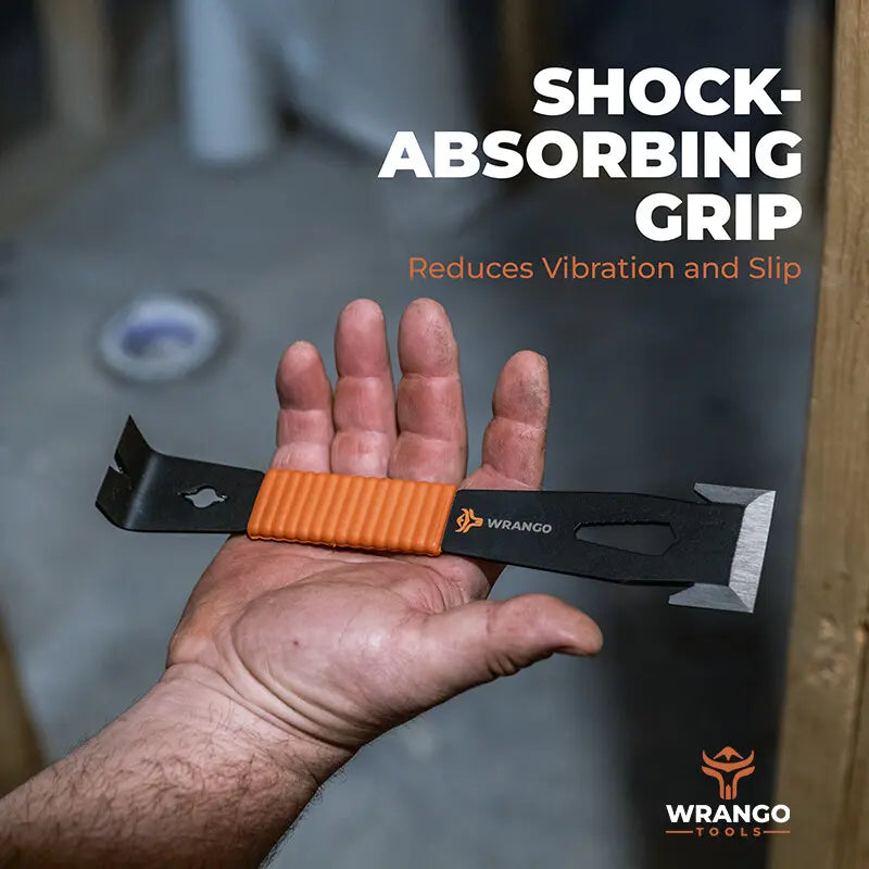 Wrango Tools | 9.5in Trim Bar Pry Bar, Cushion Grip