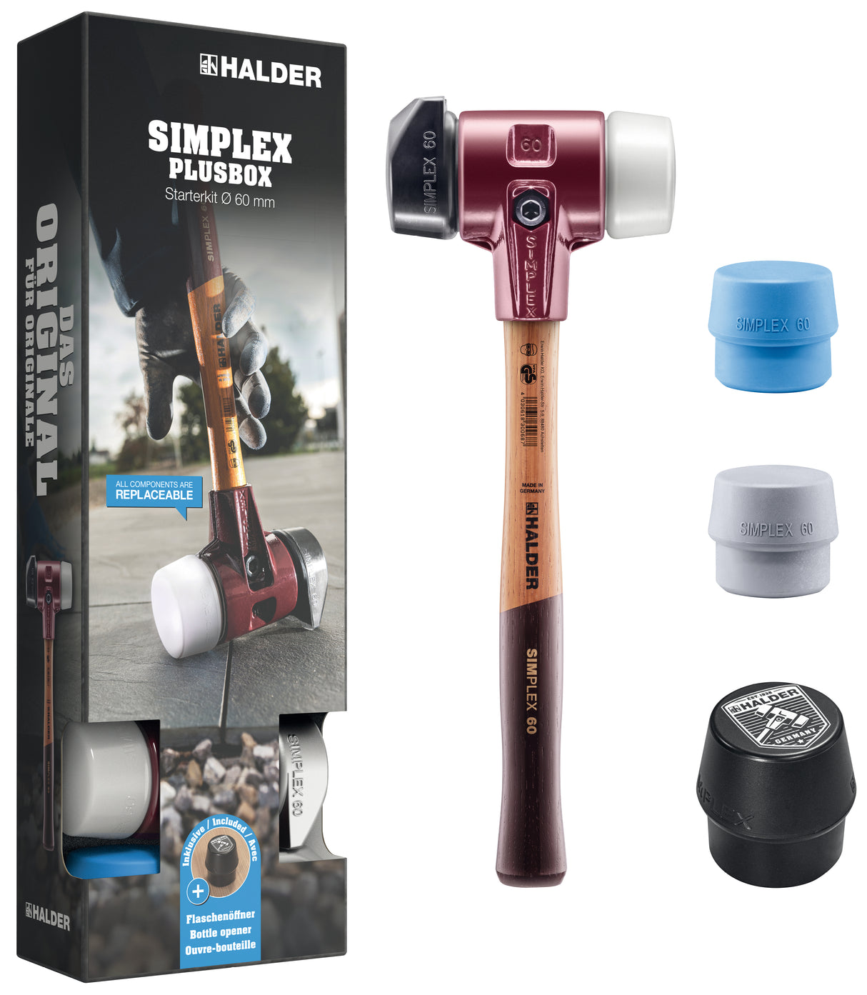 Halder | Simplex Mallet with Stand Up function - Plus Box