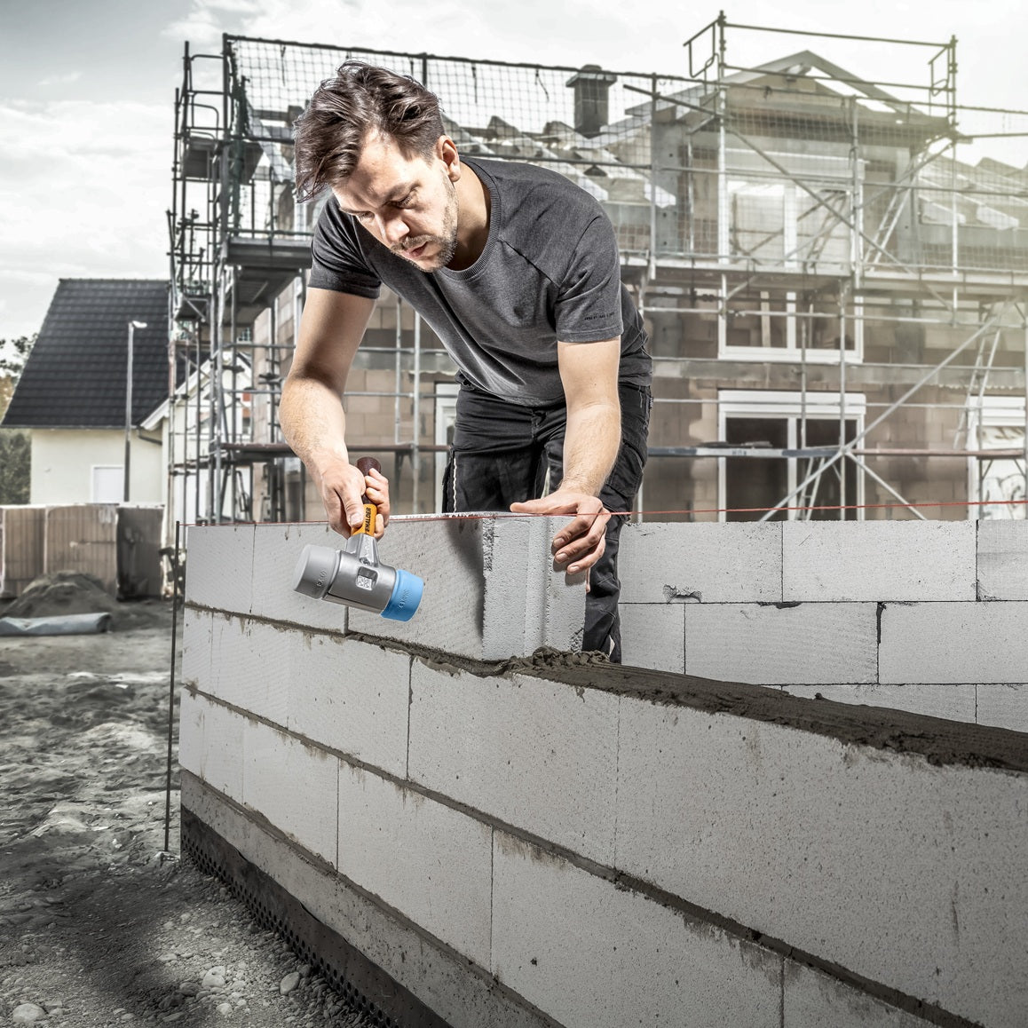 Halder | Simplex Mallet - 40cm Handle | TPE soft face & TPE medium-hard 60mm