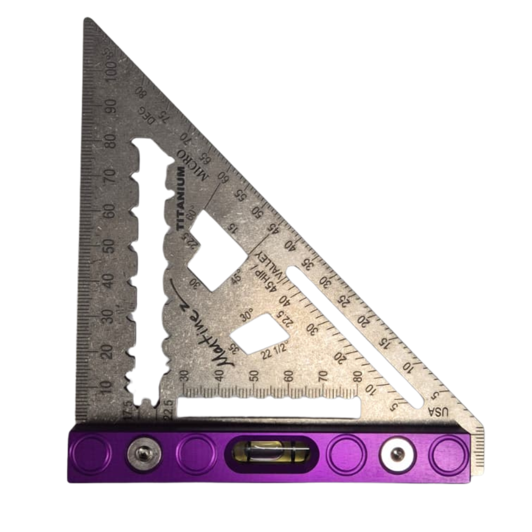 Martinez Tools | Titanium Micro Square with level vial - Metric