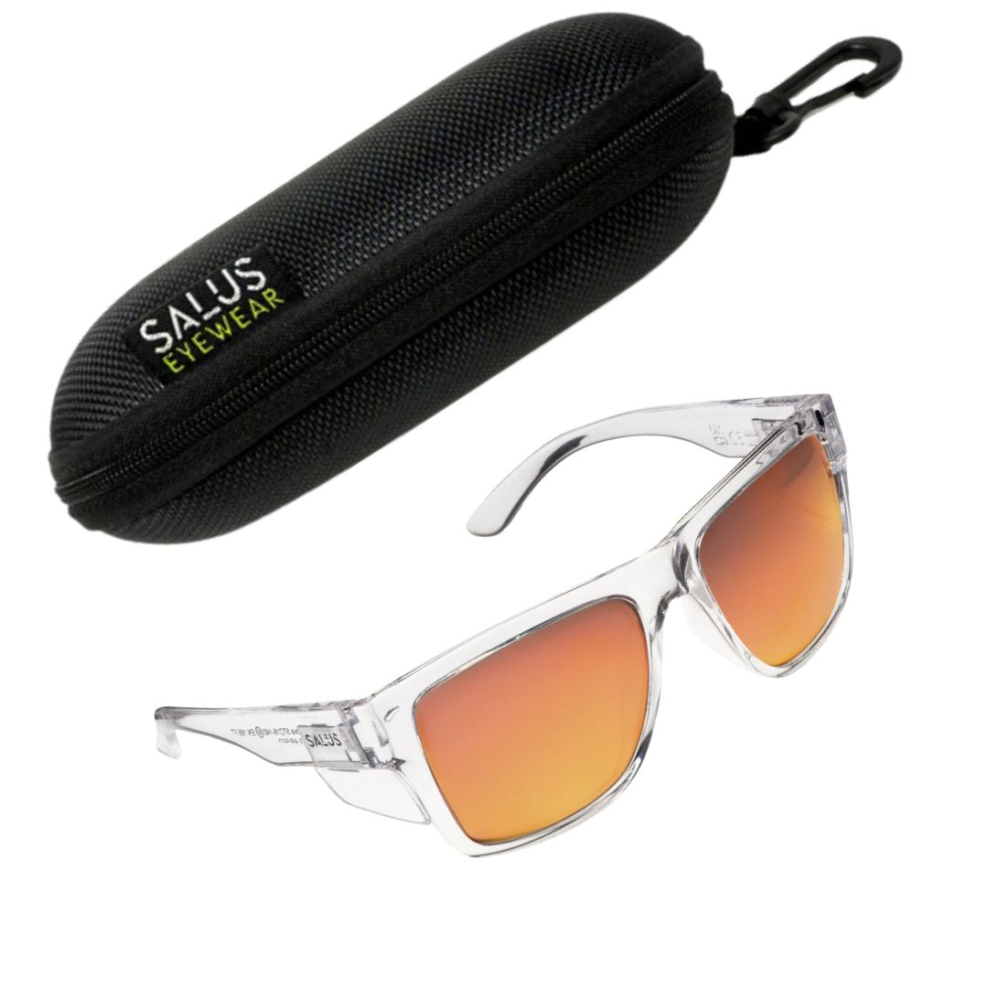 Salus Eyewear | Nova - Clear Frame - Red Polarised Lens
