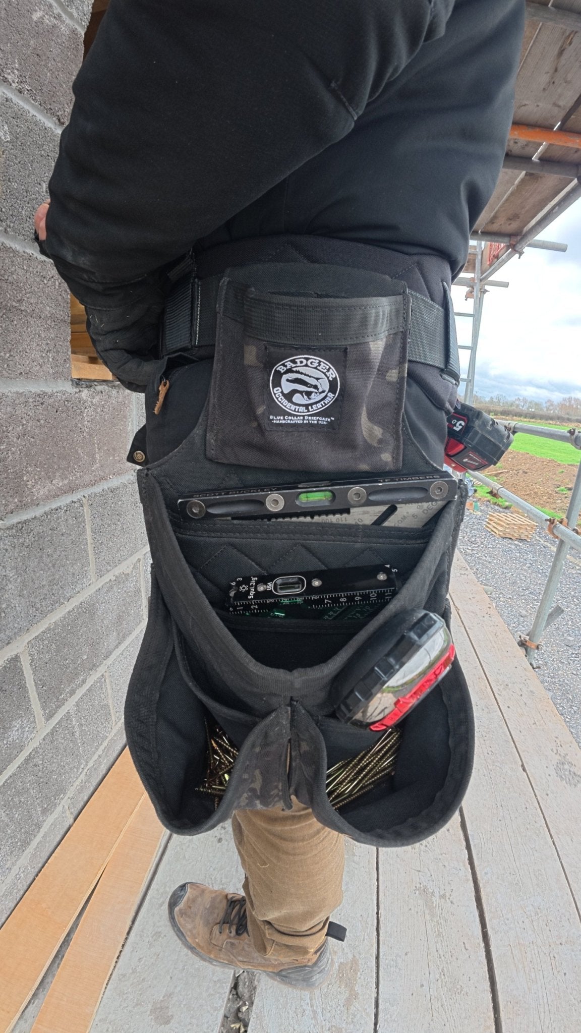 Badger Toolbelts | Carpenter Fastener Bag Side x Side - Badger ToolbeltsTF Tools Ltd