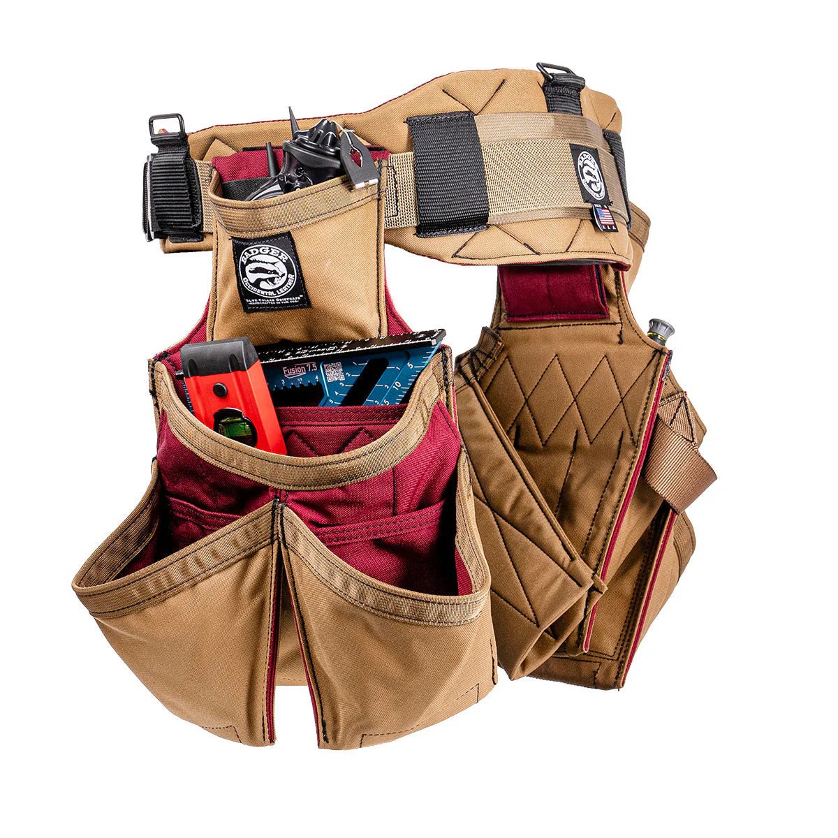 Badger Toolbelts x Made to Order | Carpenter Side - By - Side Tool Belt Setup - Inside - Out - Badger ToolbeltsTF Tools Ltd