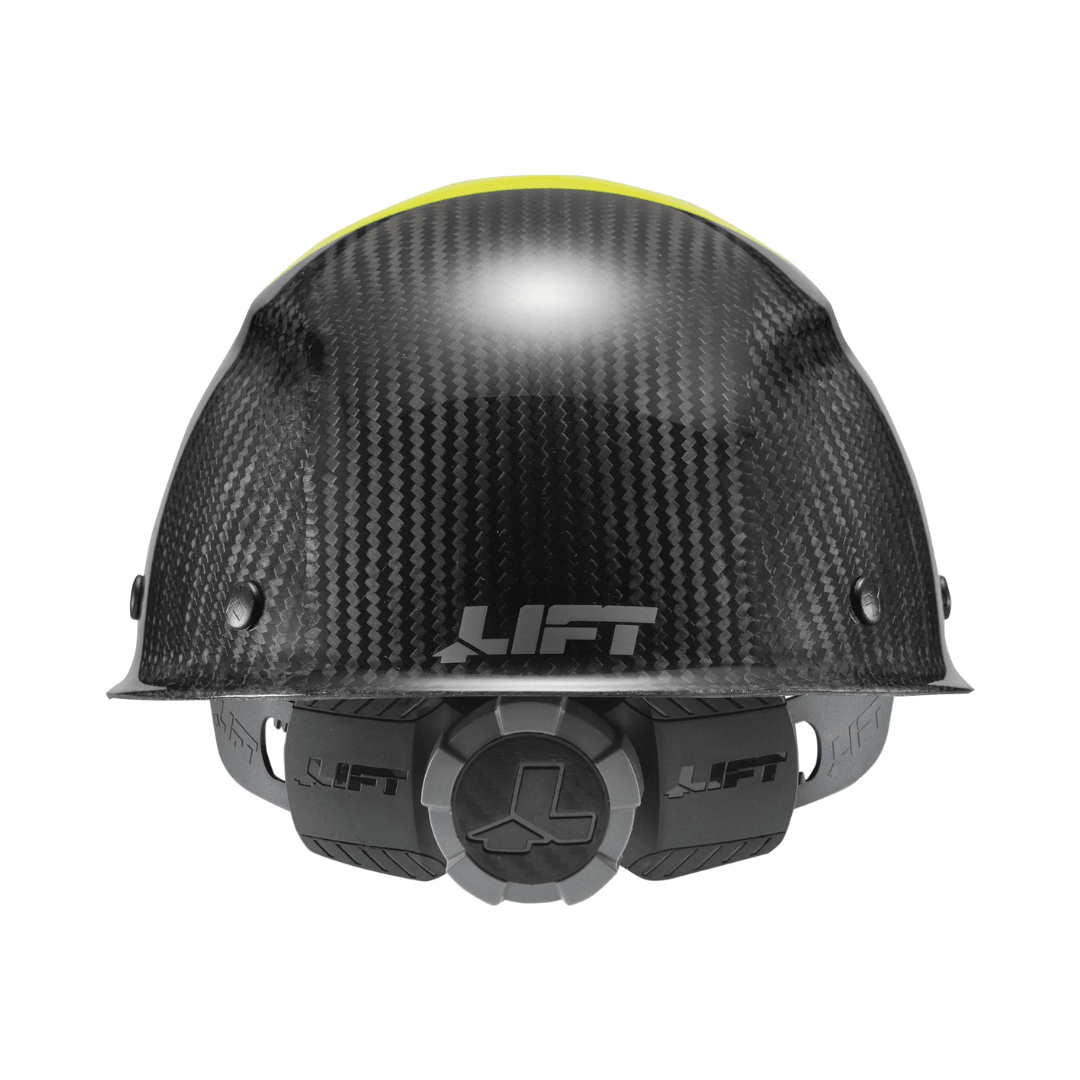 Lift Safety | DAX Carbon Fiber Cap Yellow & Black - Lift SafetyTF Tools Ltd