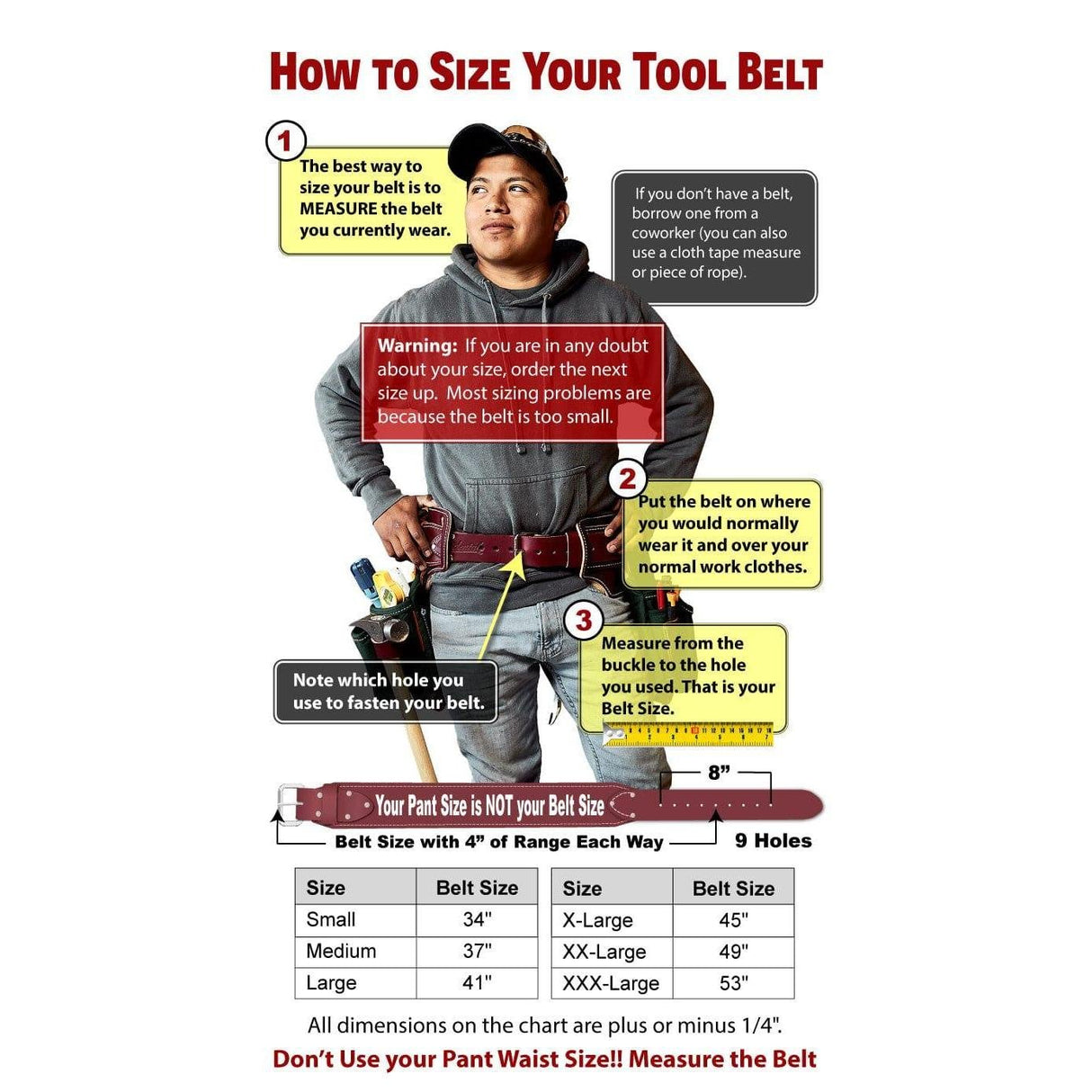 Occidental Leather Toolbelts | 8003 - 3" Leather & Nylon Tool Belt - Occidental LeatherTF Tools Ltd