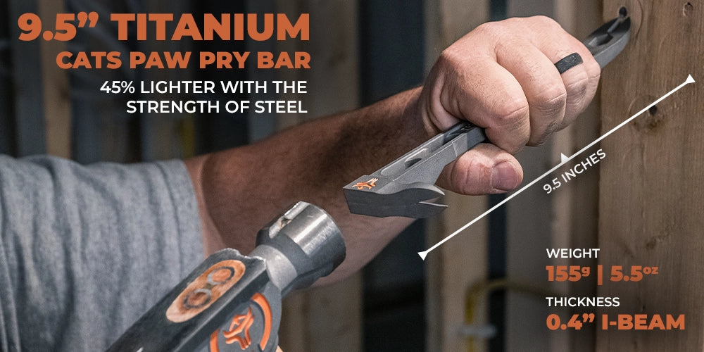 Wrango Tools | 9.5in Titanium Cats Paw Pry Bar