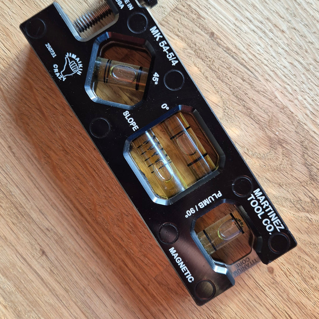 Martinez Tools | 5" Titanium Magnetic Torpedo & Conduit Level Black (Seconds)