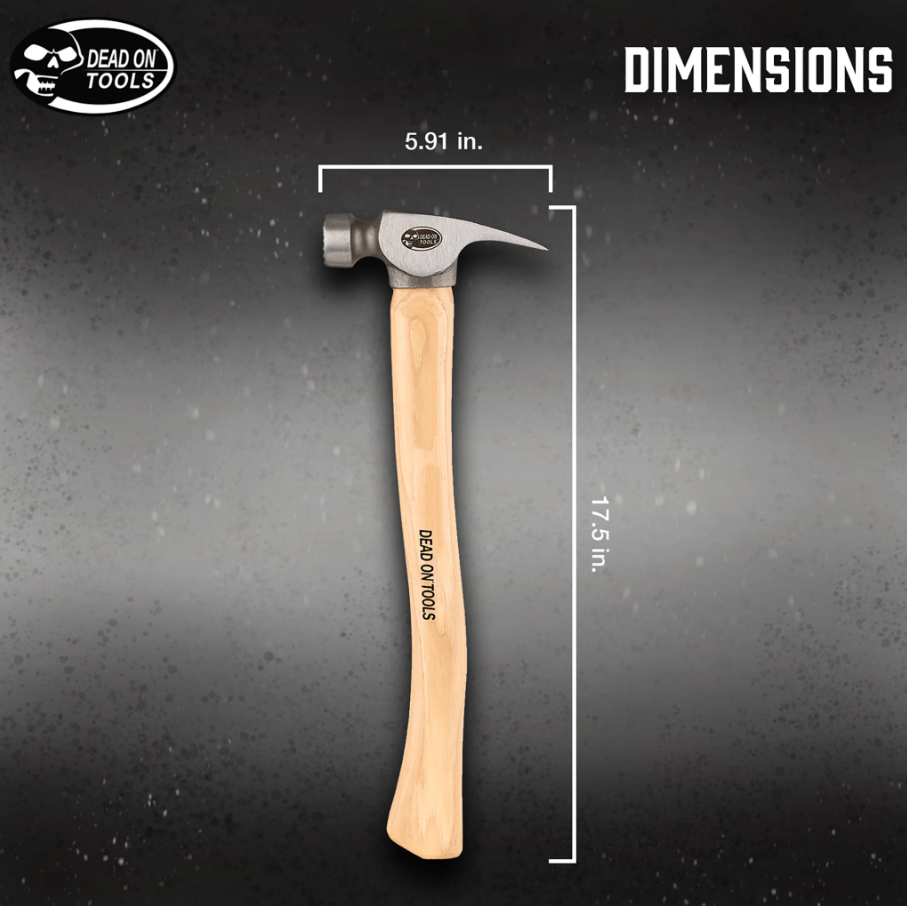 Dead on Tools | 23oz. Milled Face California Framing Hammer