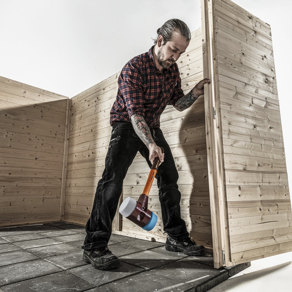 Halder | Simplex Mallet - 40cm Handle | TPE soft face & TPE medium-hard 80mm