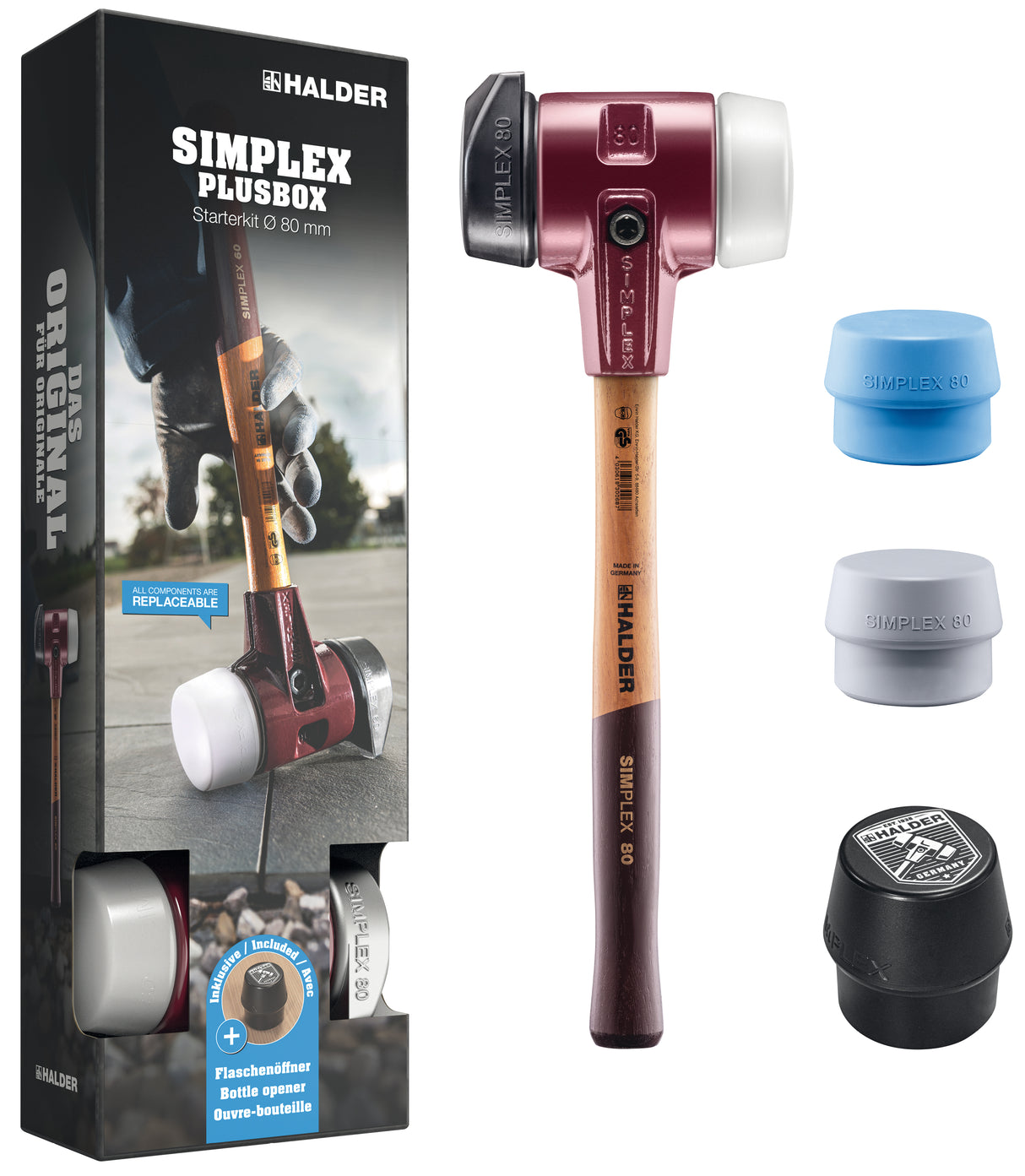 Halder | Simplex Mallet with Stand Up function - Plus Box