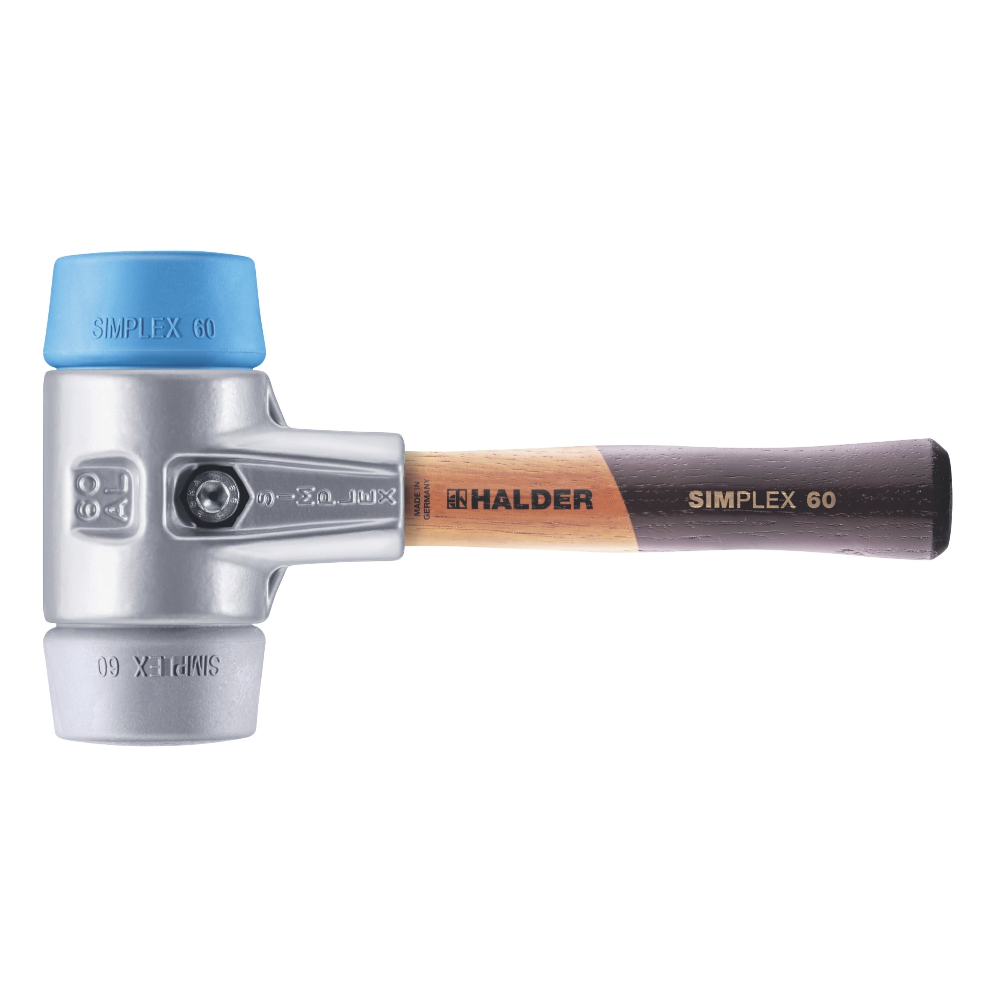 Halder | Simplex Short Mallet - 25cm Handle | TPE soft face & TPE medium-hard 60mm