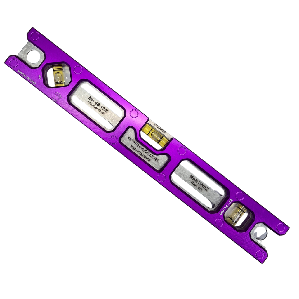 Martinez Tools |  12" Titanium Top View Level