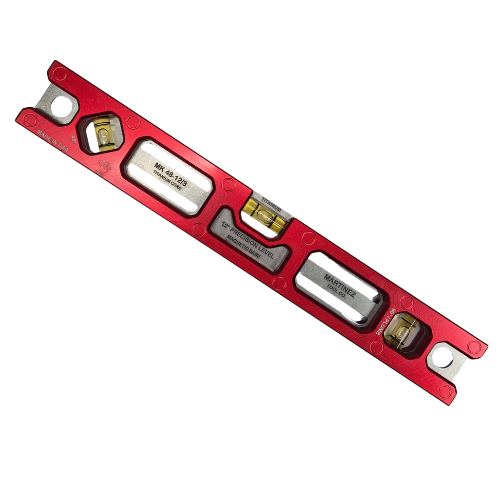 Martinez Tools |  12" Titanium Top View Level