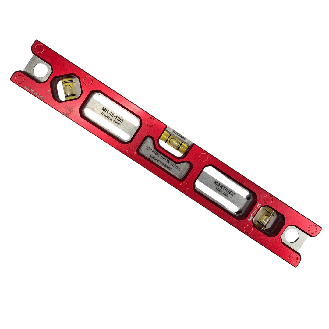 Martinez Tools |  12" Titanium Top View Level