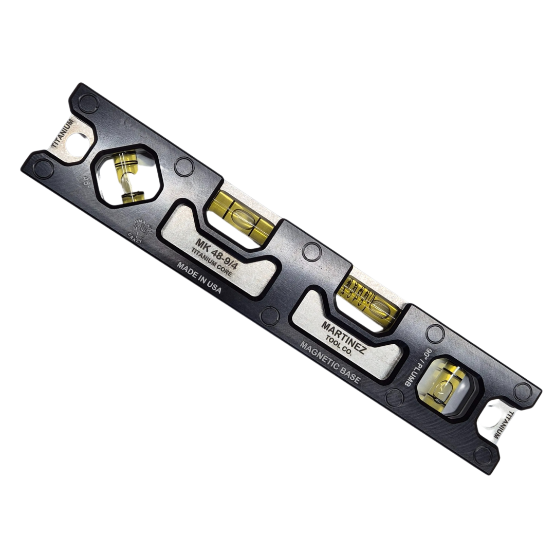 Martinez Tools |  9" Titanium Top View Level
