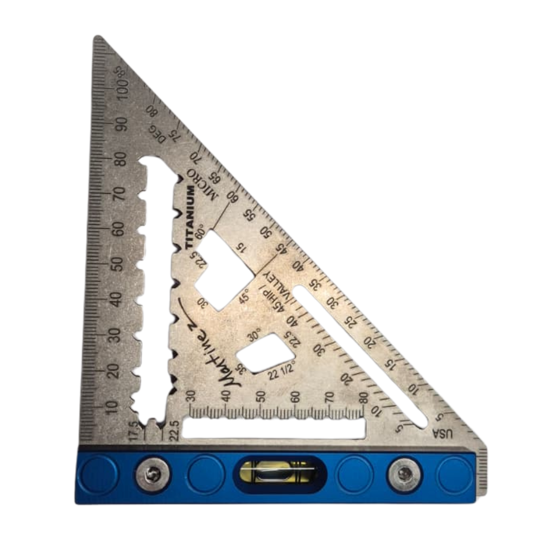 Martinez Tools | Titanium Micro Square with level vial - Metric