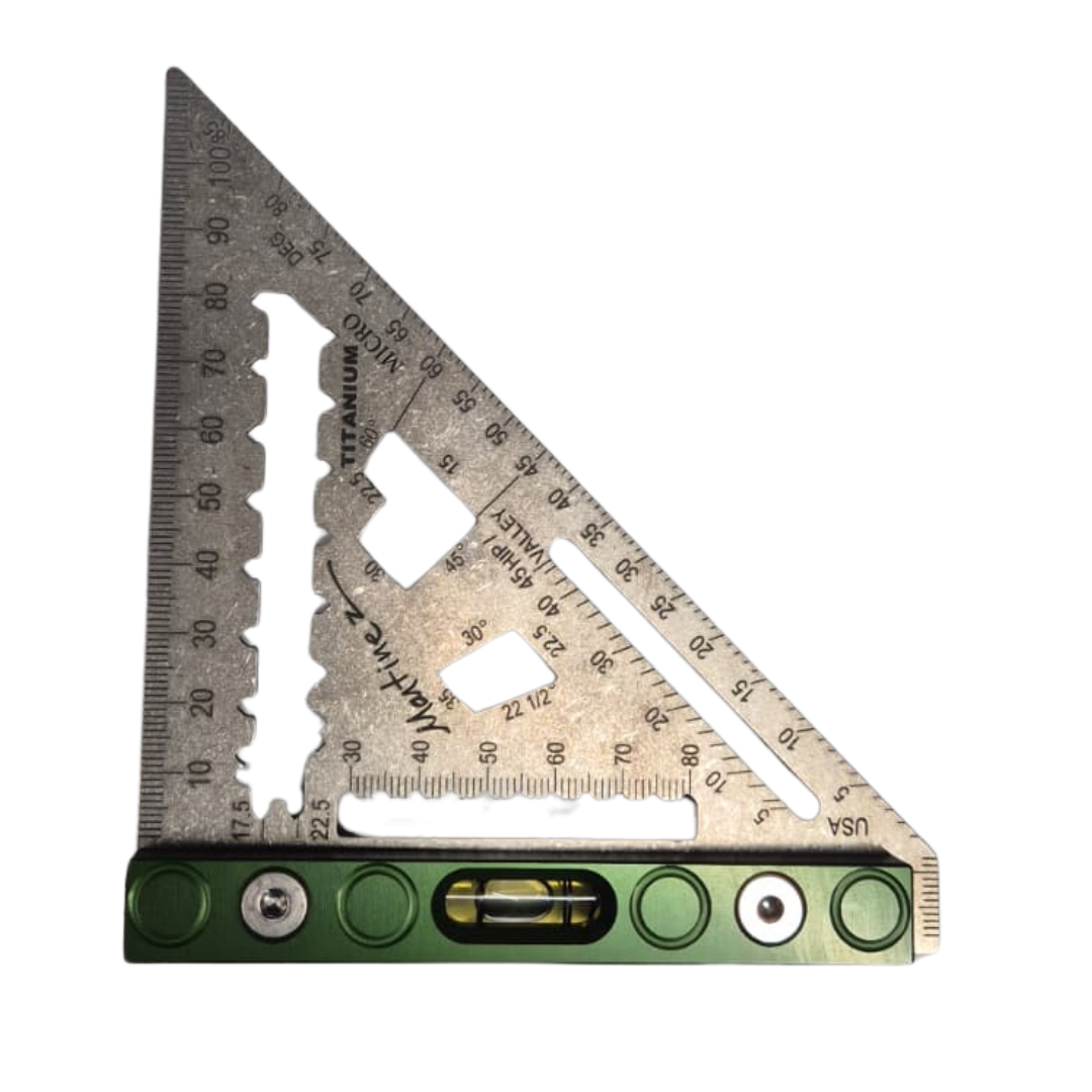 Martinez Tools | Titanium Micro Square with level vial - Metric
