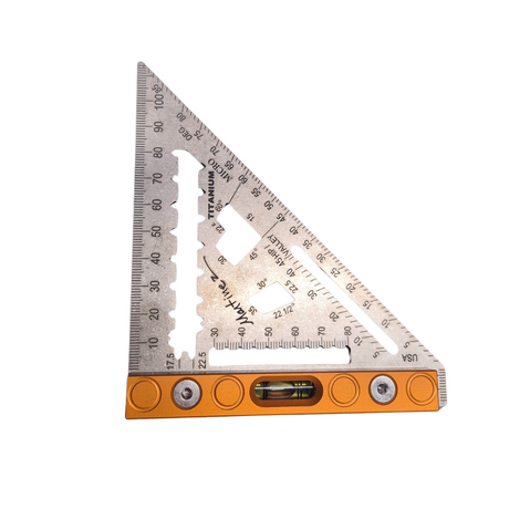 Martinez Tools | Titanium Micro Square with level vial - Metric