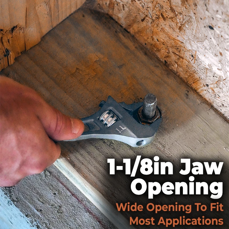 Wrango Tools | 6in Adjustable Titanium Wrench, 1-1/8in Jaw