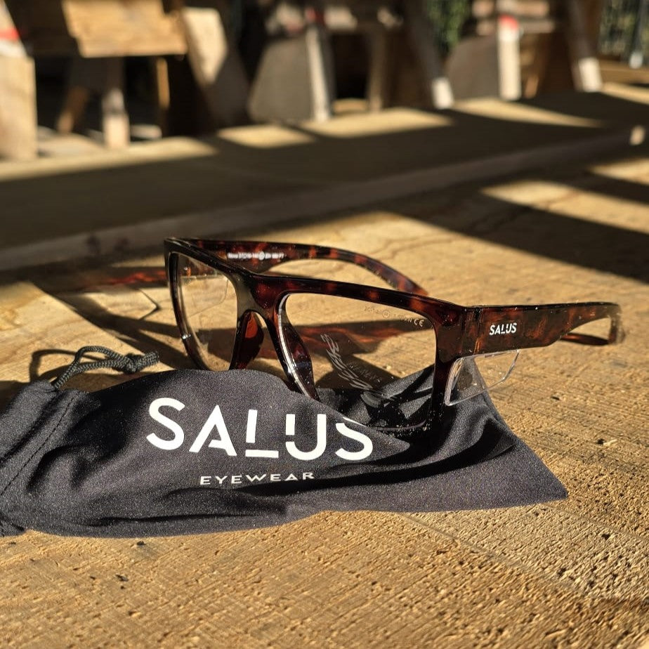 Salus Eyewear | Nova - Tortoiseshell Frame - Clear Lens