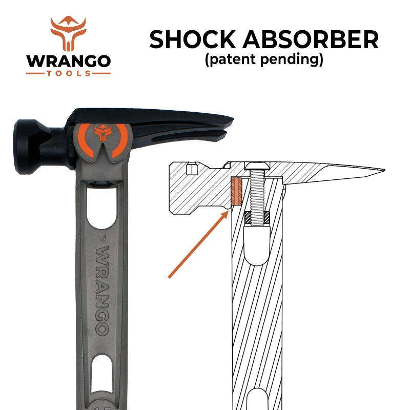 Wrango Tools | 15oz Titanium Framing Hammer Steel Head