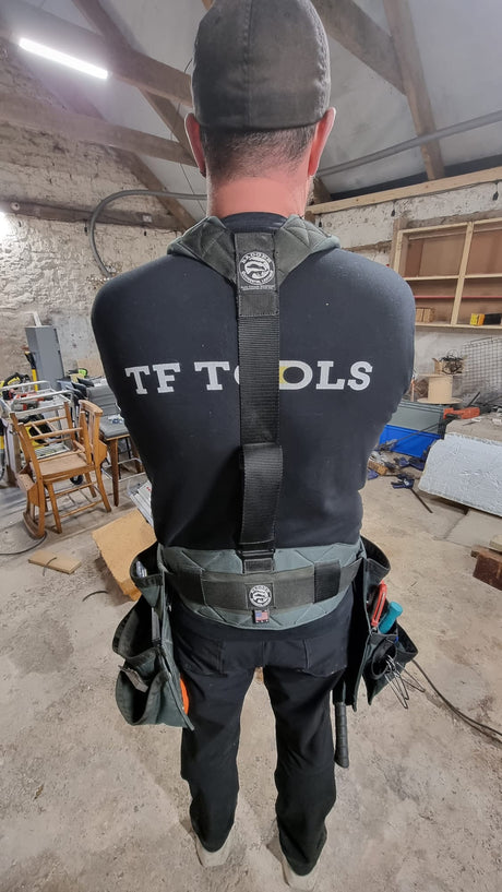 Badger Toolbelts | Suspenders Sawdust Sage - Badger ToolbeltsTF Tools Ltd