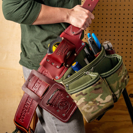 Occidental Leather Toolbelts | C8018DB OxyLights™ 3 Pouch Tool Bag with Tape Holder - Multicam® - Occidental LeatherTF Tools Ltd