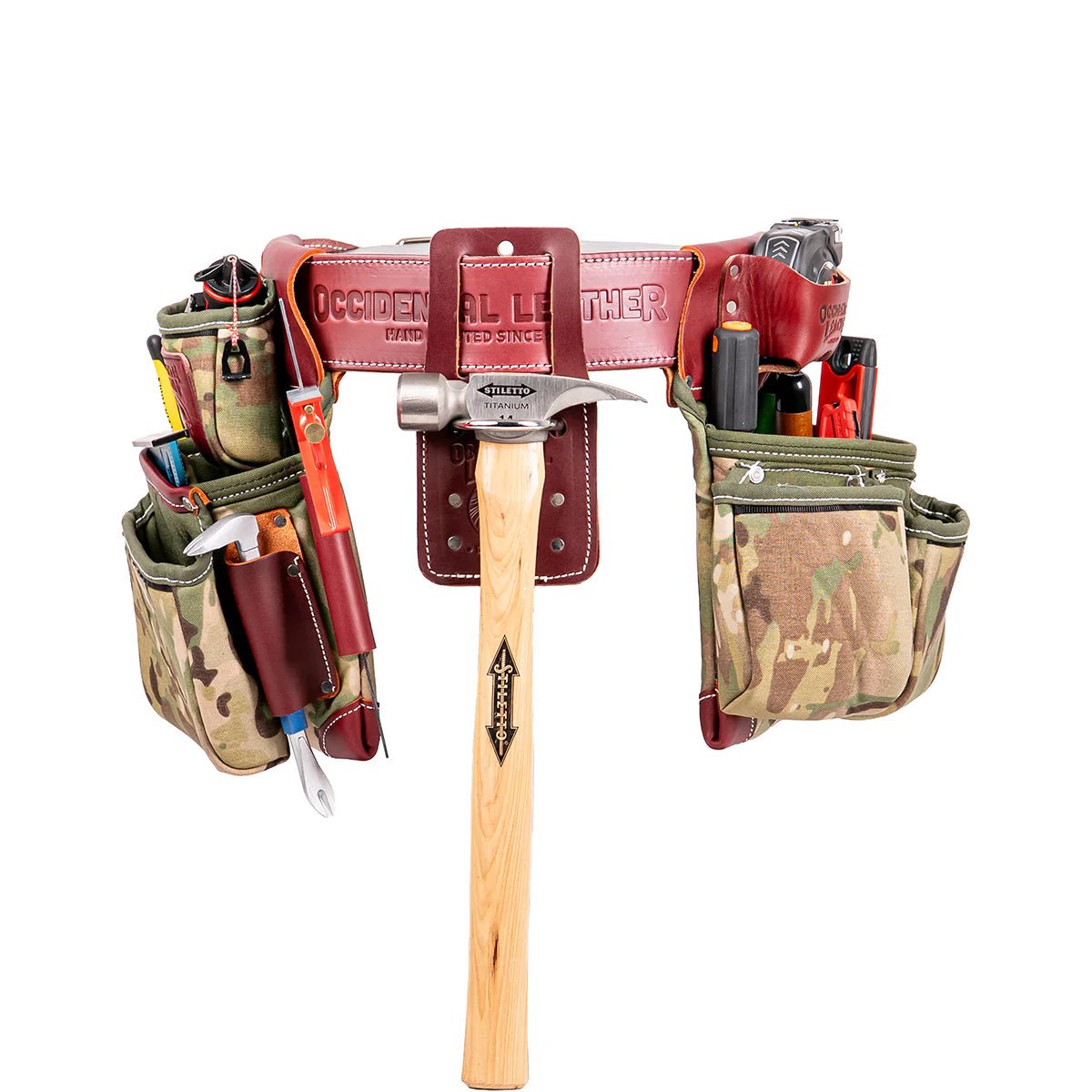 Occidental Leather Toolbelts | C8080DB Special Edition - OxyLights™ Framer Tool Belt Setup - Multicam® - Occidental LeatherTF Tools Ltd