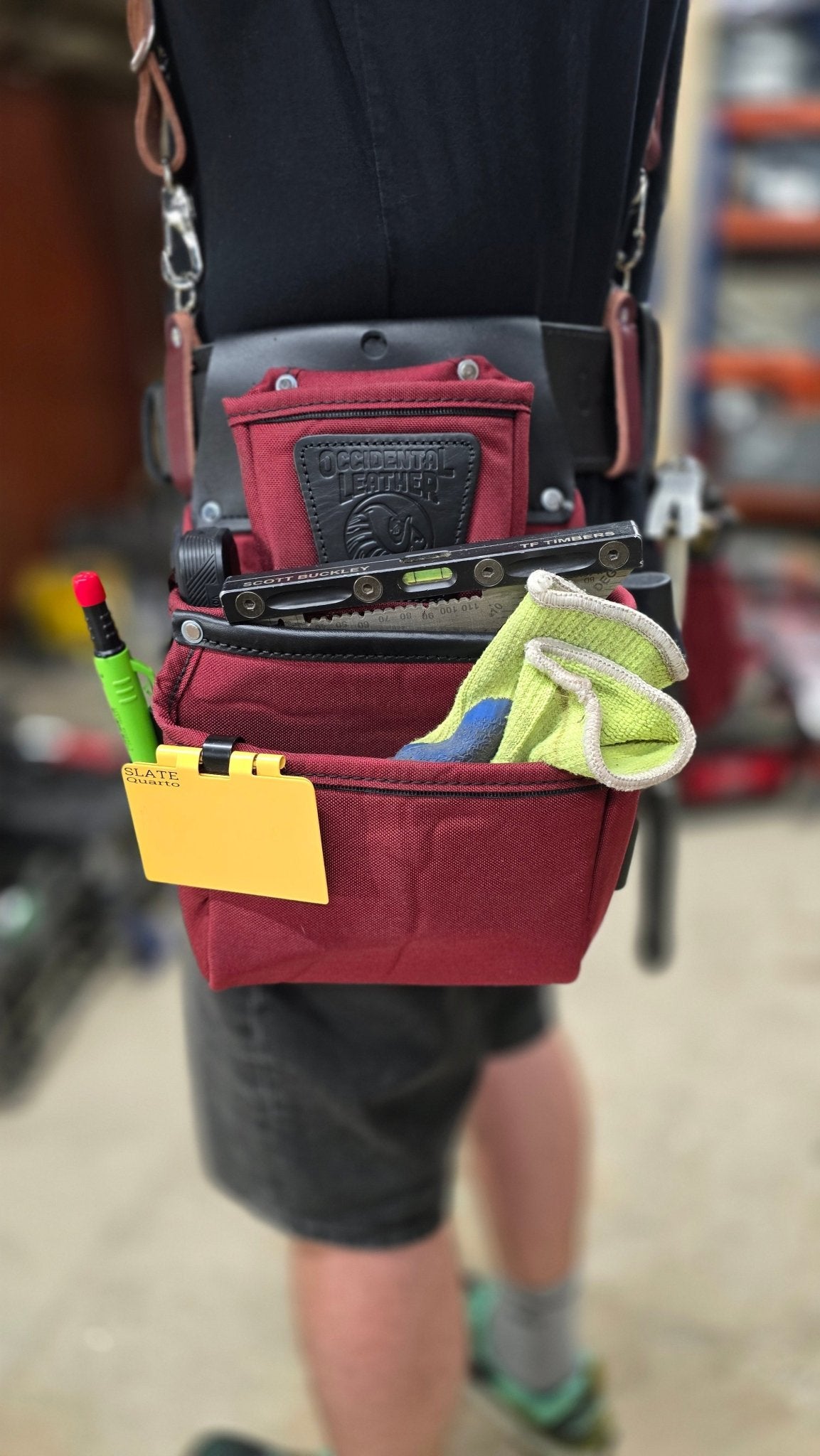 Occidental Leather Toolbelts | R8060 Oxylights 3 pouch fastener bag - Red & Black - Occidental LeatherTF Tools Ltd