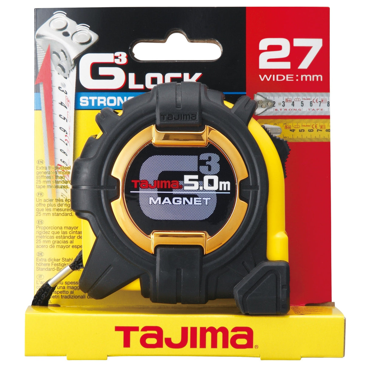 Tajima | 5m Extra Wide tape G Lock with Magnet - TajimaTF Tools Ltd