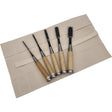 Asahi | 5 Piece Japanese Chisel Set & Roll - AsahiTF Tools Ltd