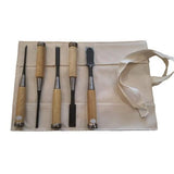 Asahi | 5 Piece Japanese Chisel Set & Roll - AsahiTF Tools Ltd