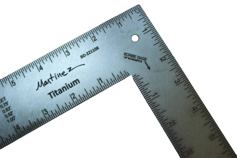 Martinez Titanium Framing Square 24 in. x 16 in. Without Scribe Marks - MartinezTF Tools Ltd
