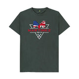 Martinez Tools | UK USA Charcoal 100% Organic Cotton Tshirt - TF ToolsTF Tools Ltd