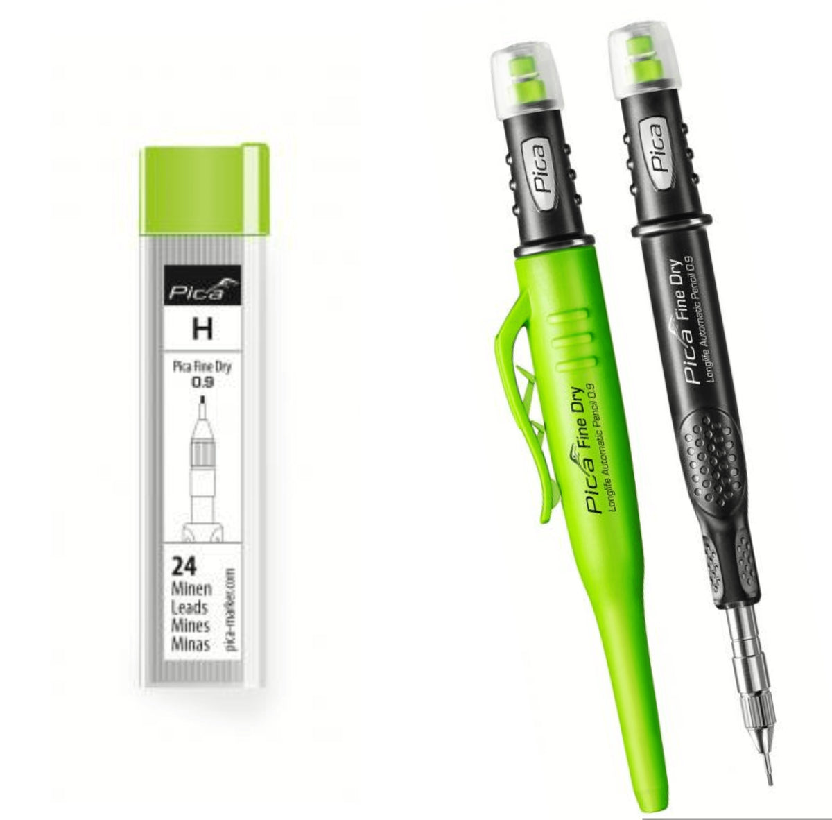 Pica DRY Precise 0,9 mm Fin Pencil & leads Bundle — TF Tools Ltd