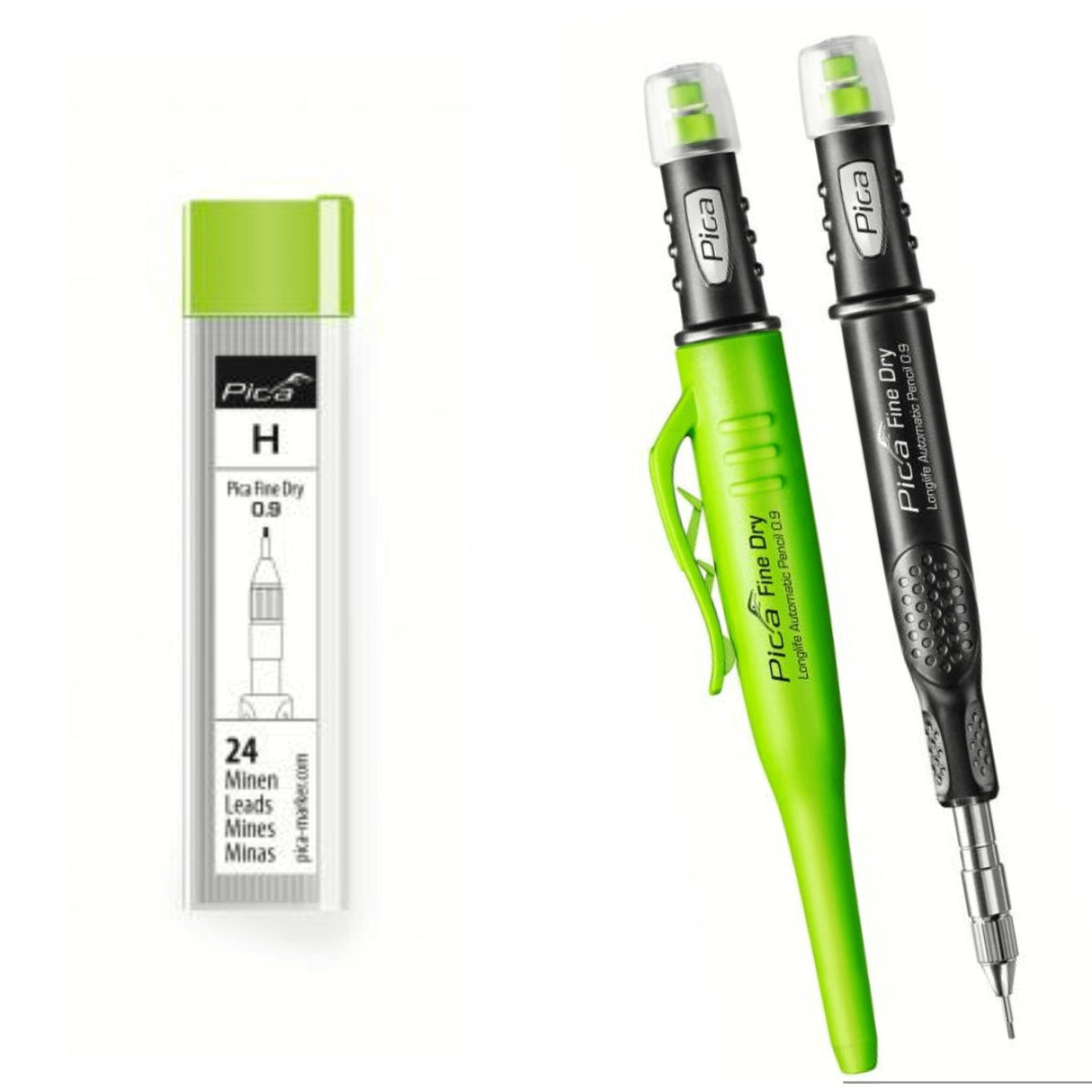 Pica | DRY Precise 0.9mm Fine Pencil & leads Bundle - PicaTF Tools Ltd
